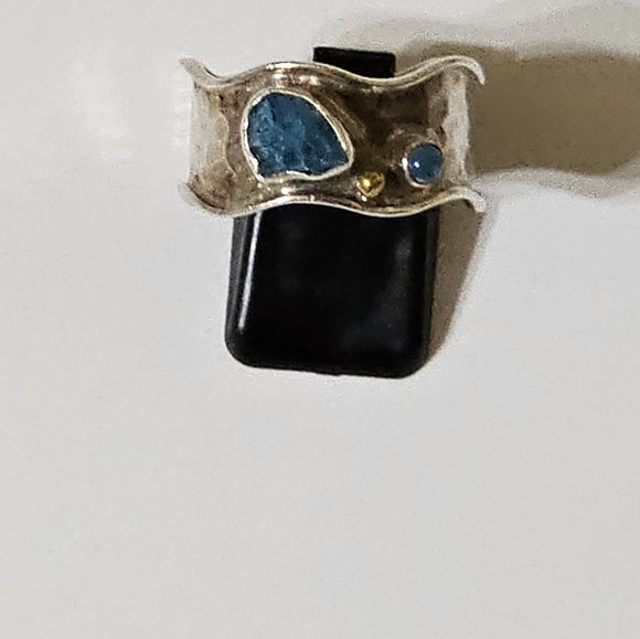 DBM Kensington Jewelry - Vintage DBM Kensington Topaz & Quartz Sterling Silver Ring. Unisex ❤️